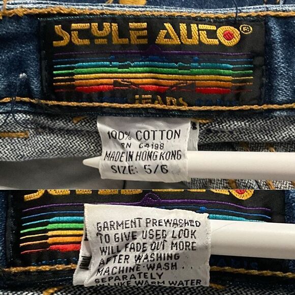 Style Auto Ferrari Vintage Slim Straight Denim Jeans 5/6 - Picture 6 of 7